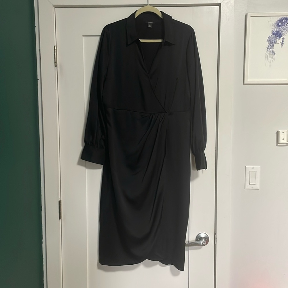 Halogen faux wrap dress L